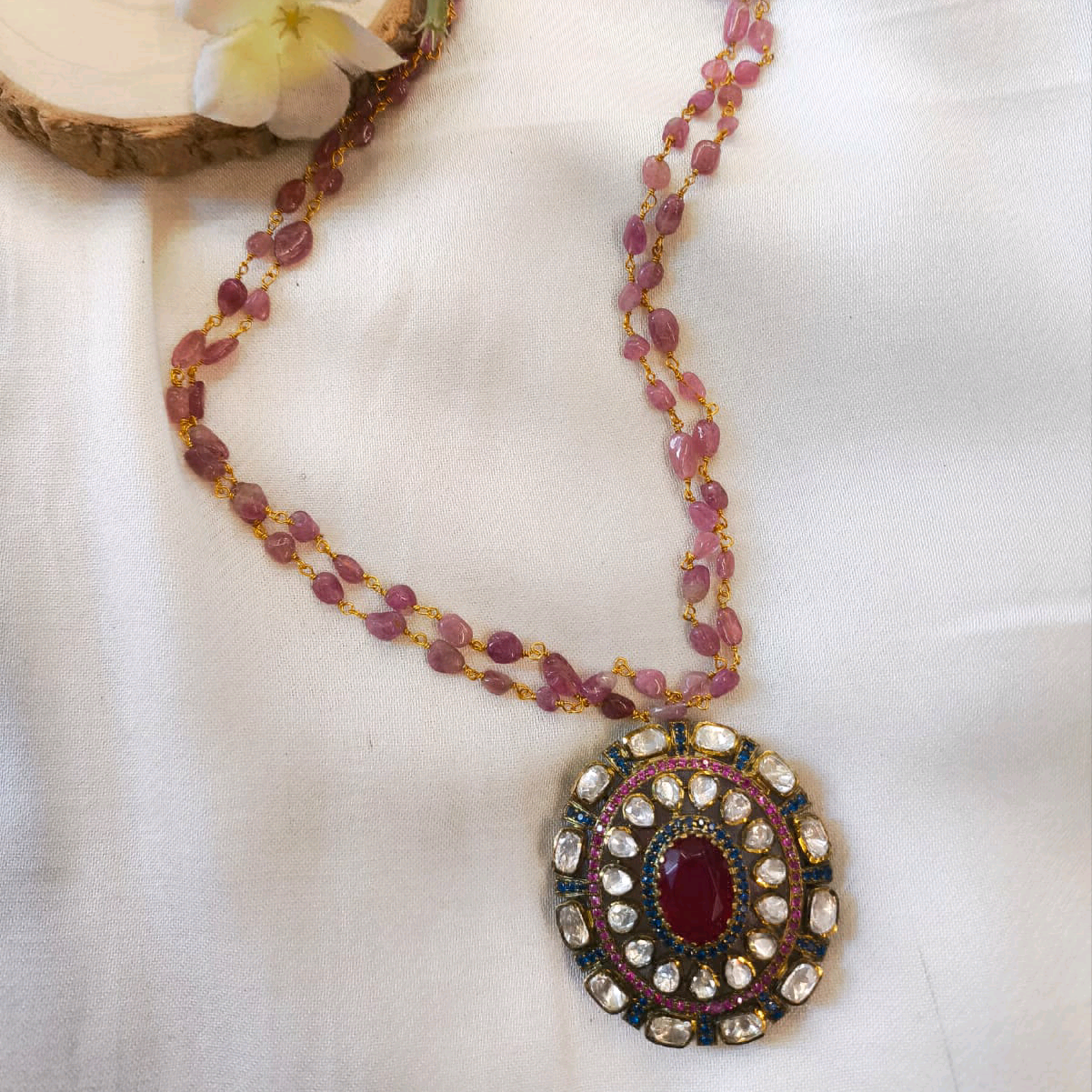 Two Layer Ruby Chain 