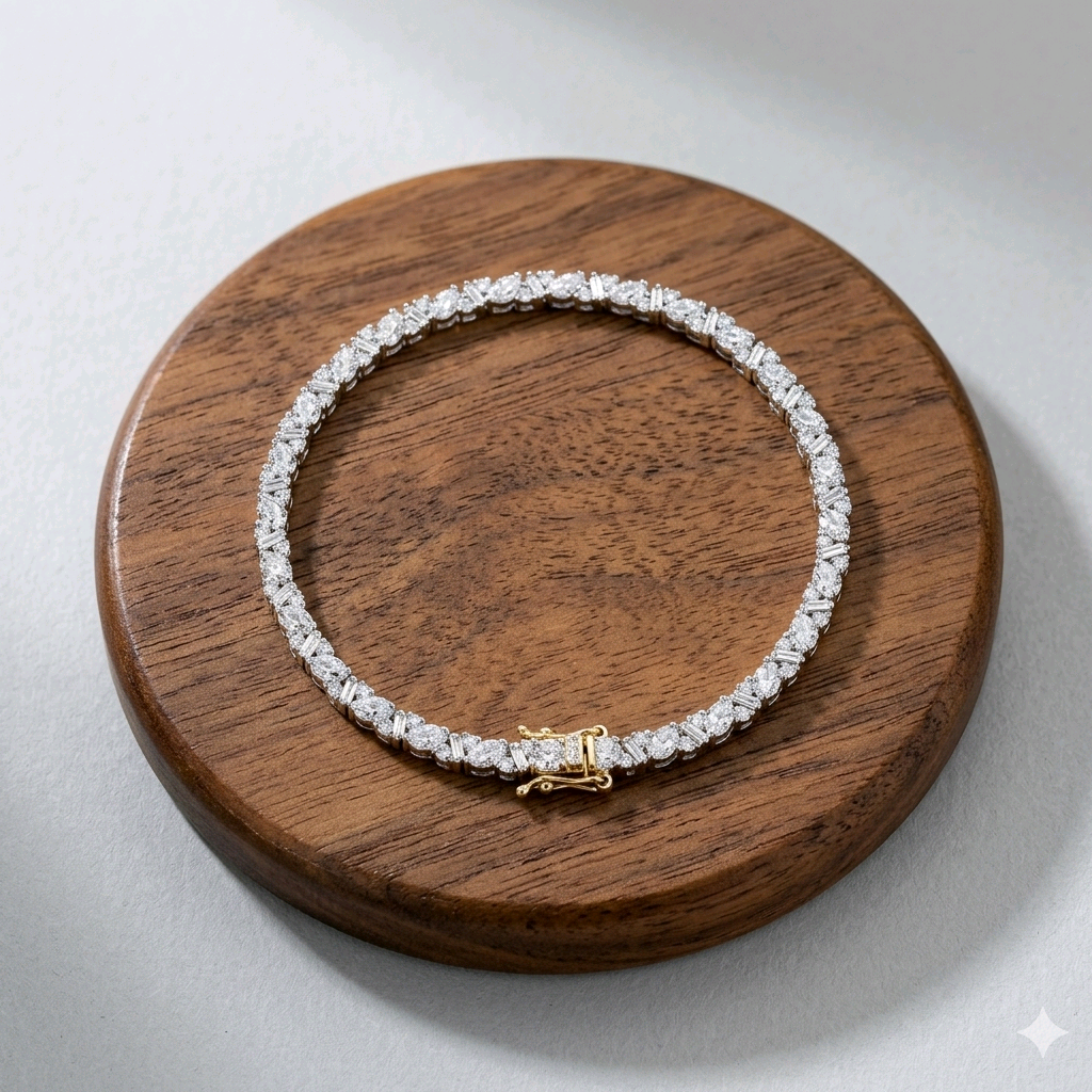 Sterling Silver Studded Bracelet 