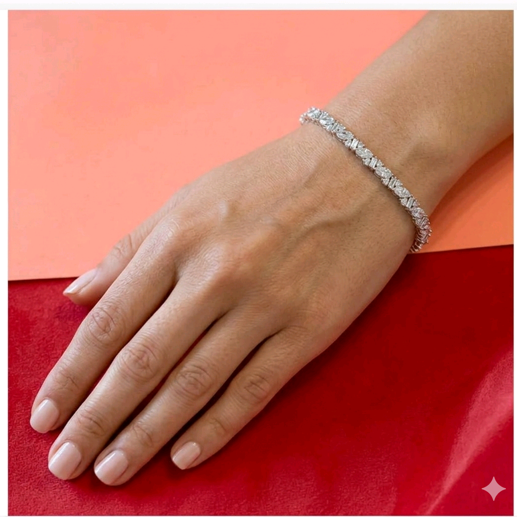 Sterling Silver Studded Bracelet 