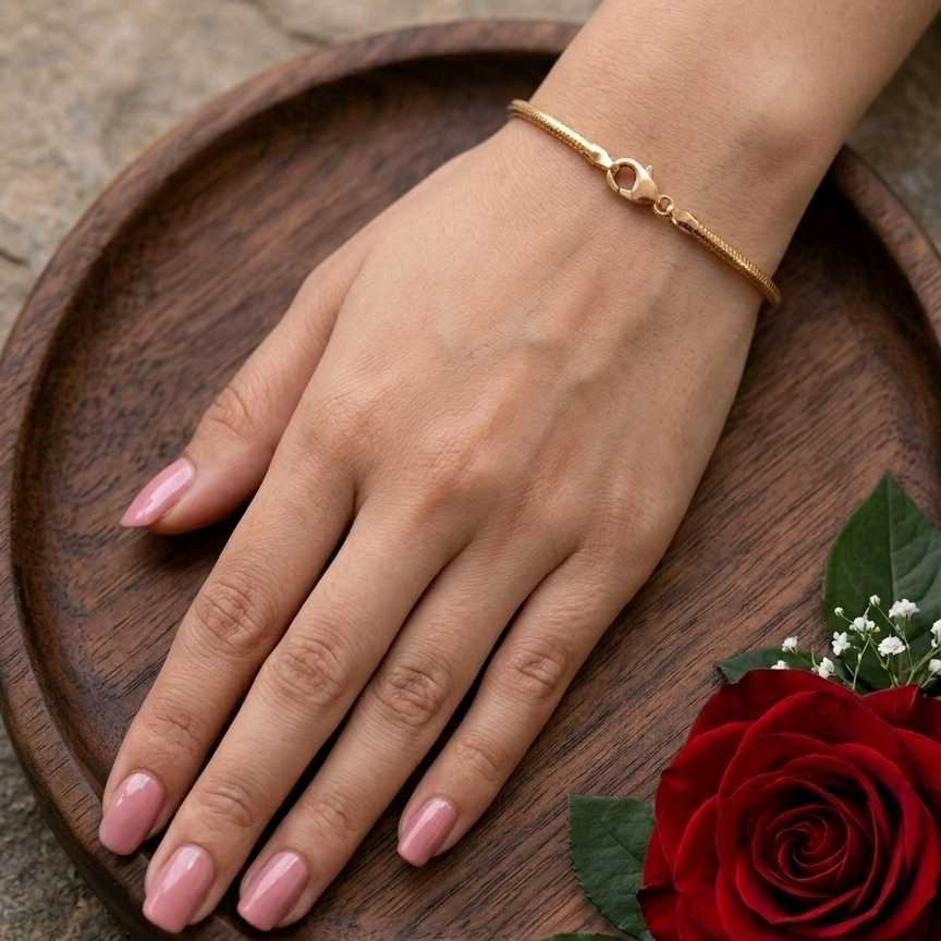 Rose Gold Sleek And Slender Bracelet