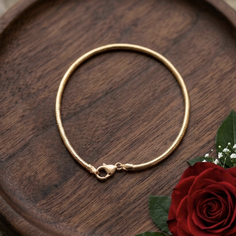 Rose Gold Sleek And Slender Bracelet
