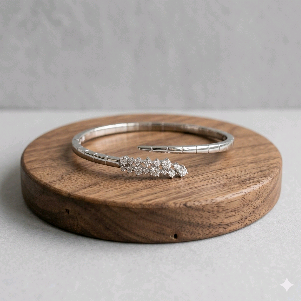 Crystalline Silver Bracelet 