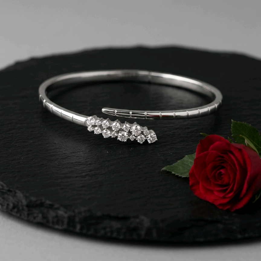 Crystalline Silver Bracelet 