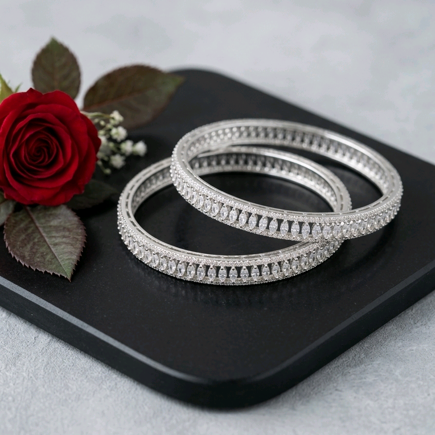 Elegant Cubic Zircon Bangle 