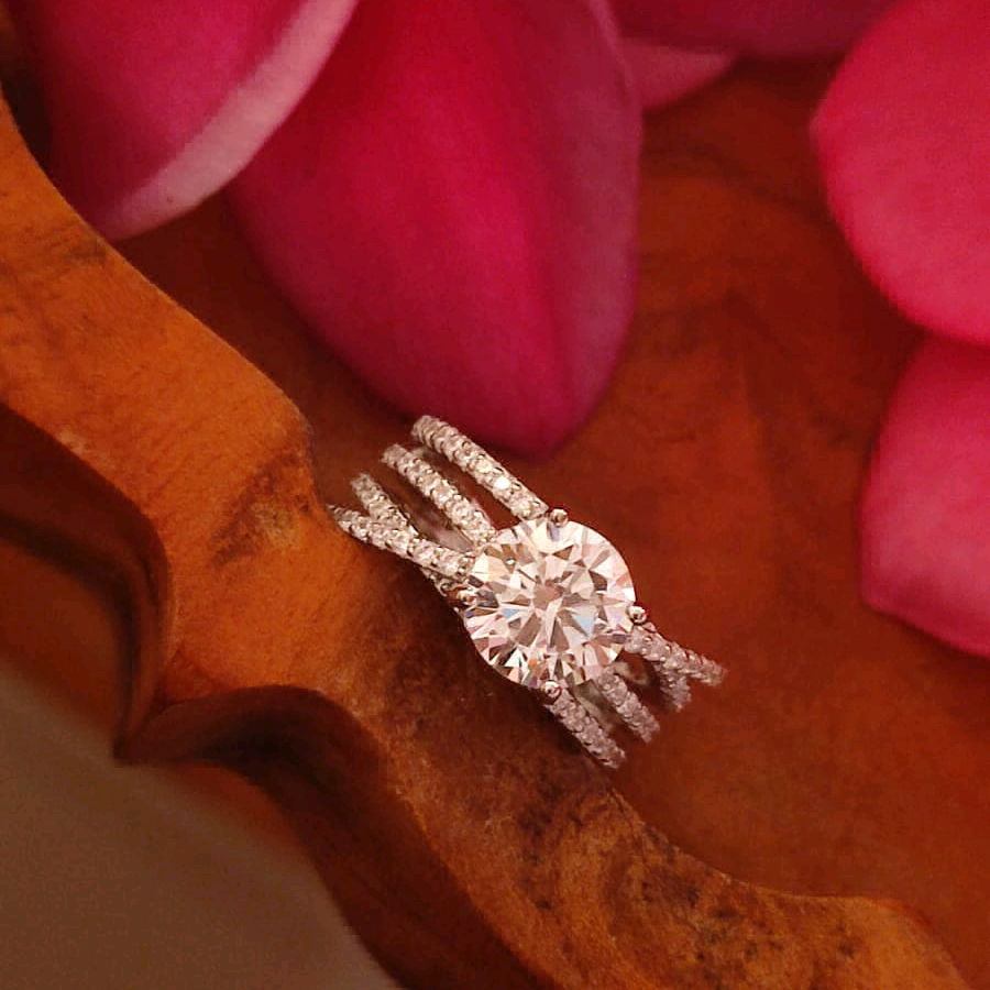 Oval Cut CZ Silver Ring