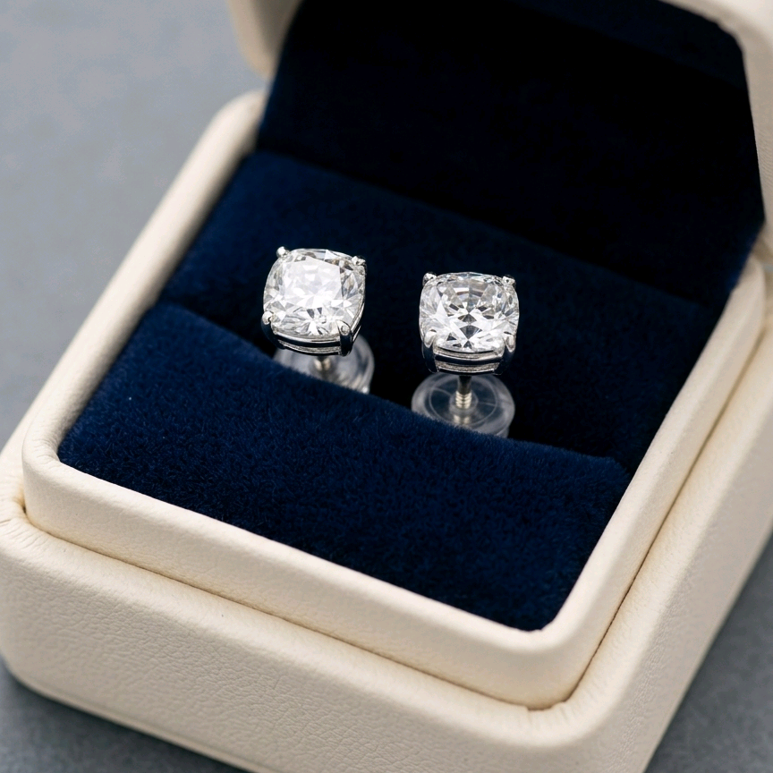 Bright Round CZ Stud 