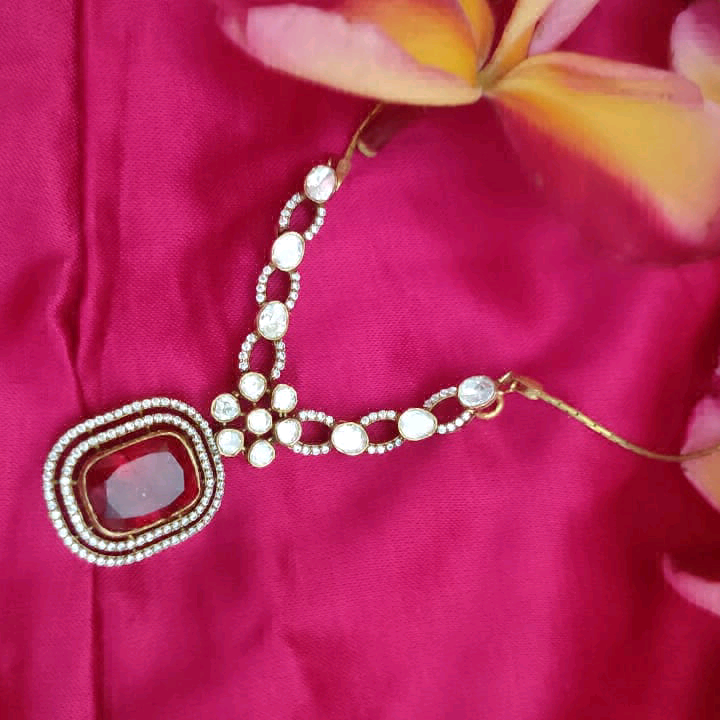 Pink Moissanite Pendant Set 