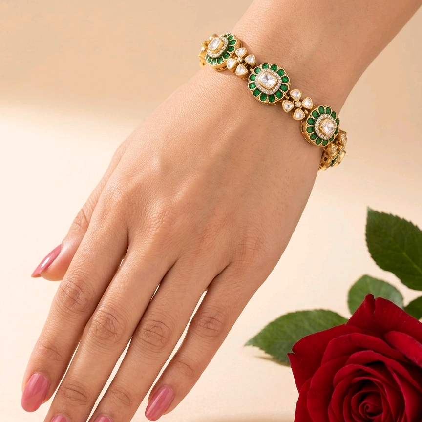 Moissanite Green Bracelet 