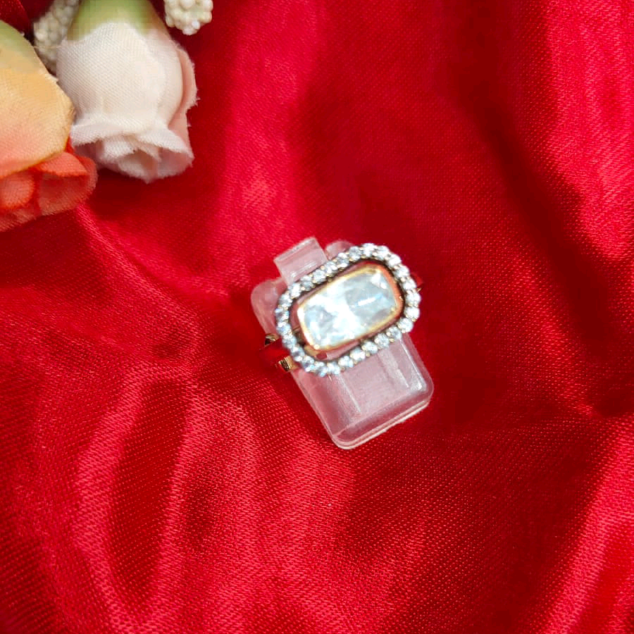 Moissanite Square Ring