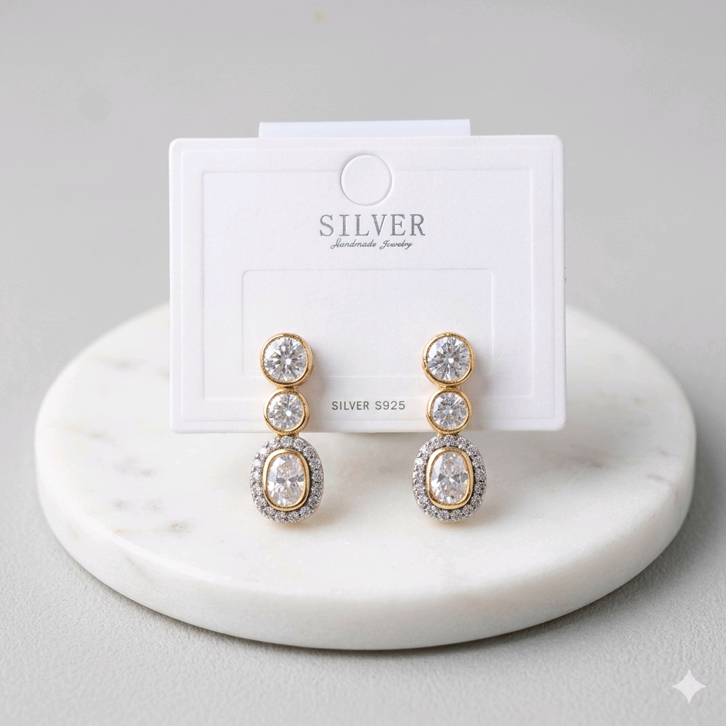 Moissanite Drop Earrings 