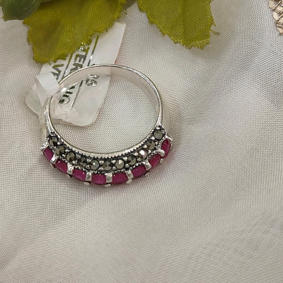Pink Marcasite Ring