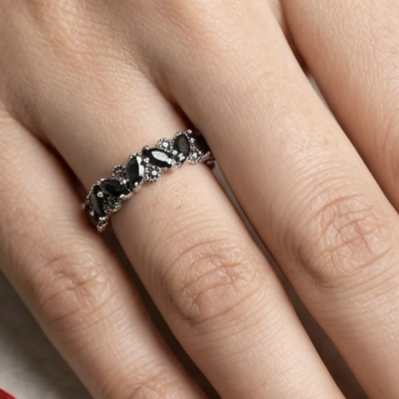 Zic Zac Marcasite Ring 