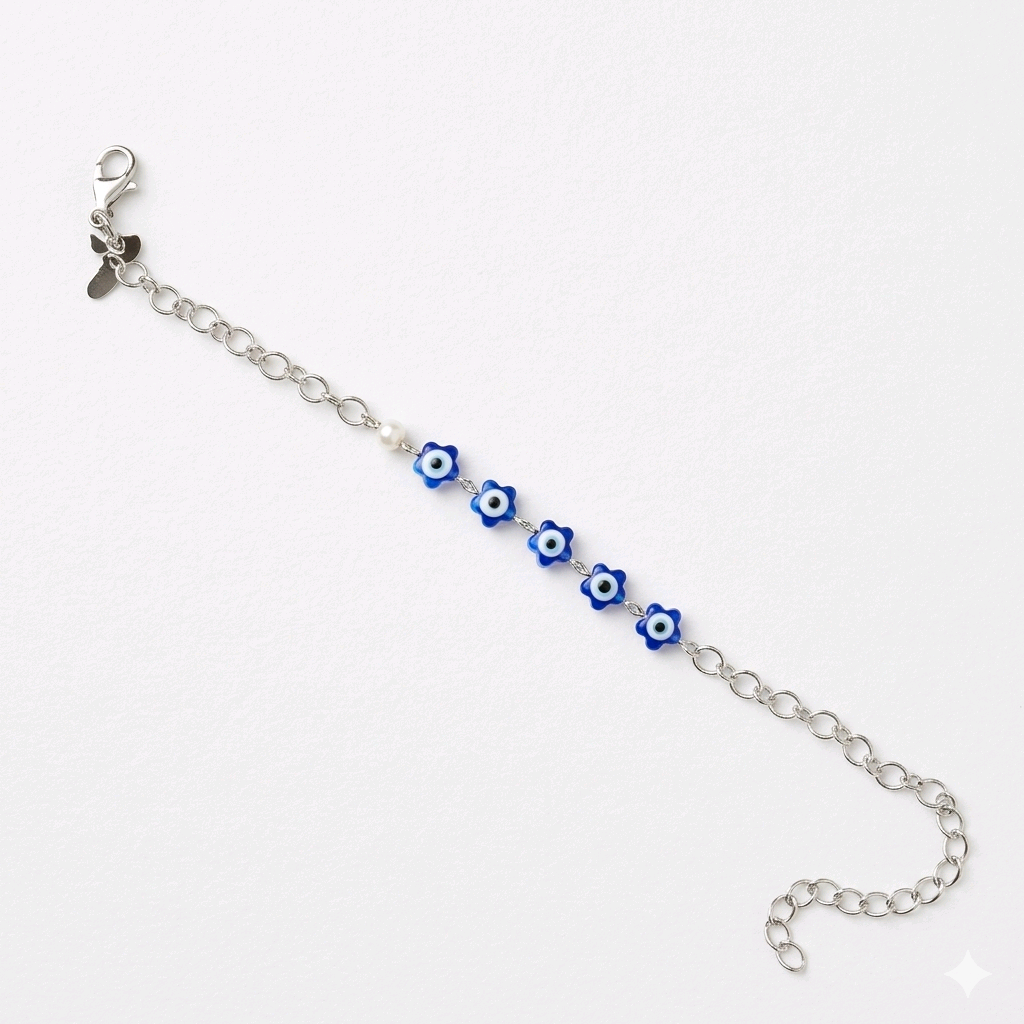 Evil Eye Silver Bracelet 