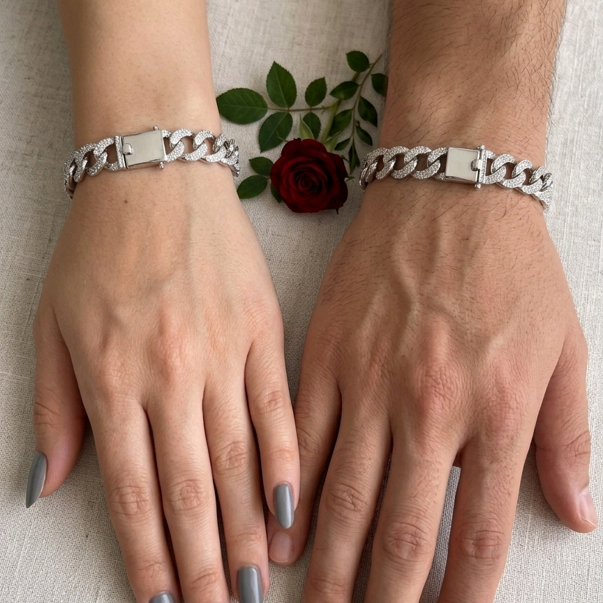 Silver Anchor Link Bracelet 