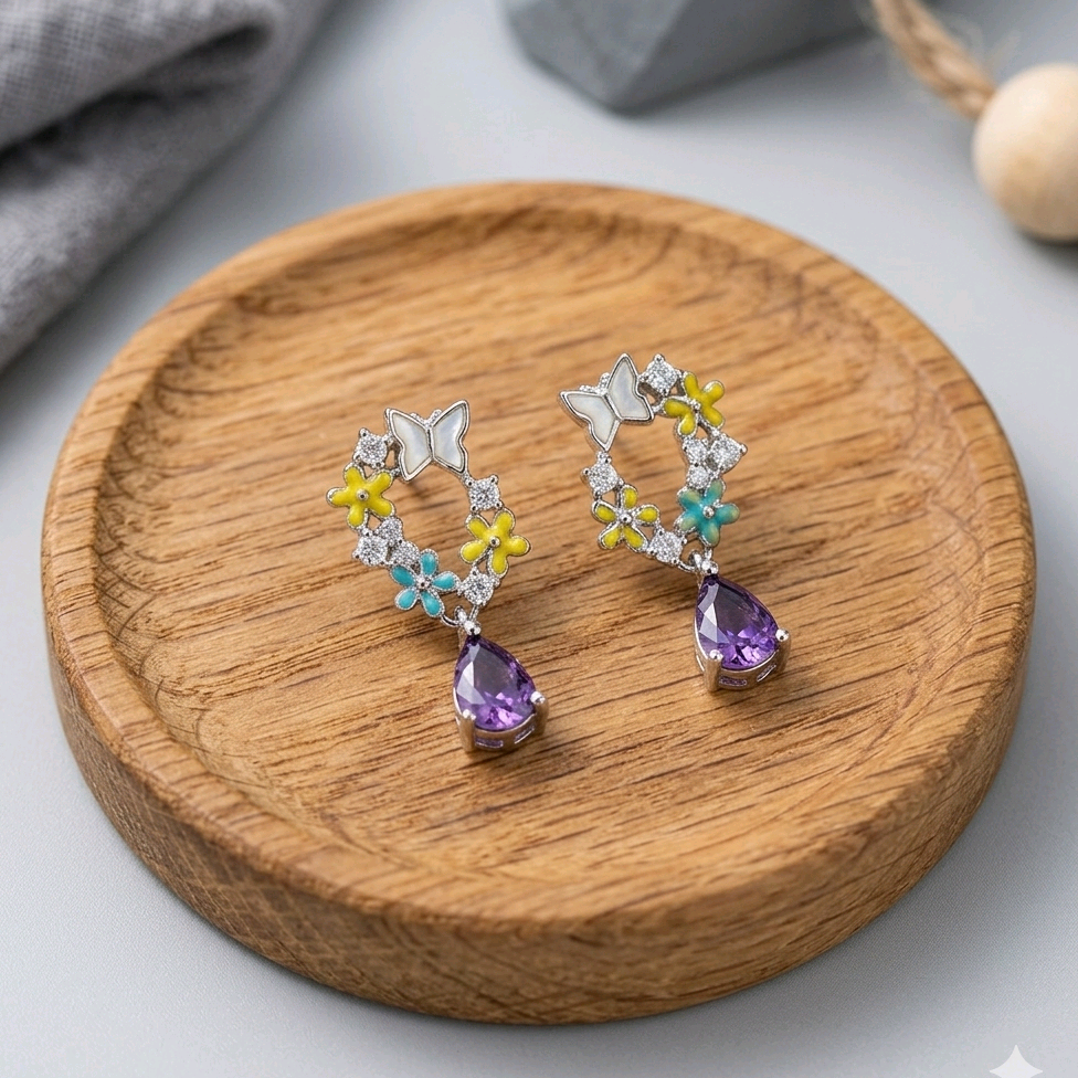 Amethyst Stone Earrings 