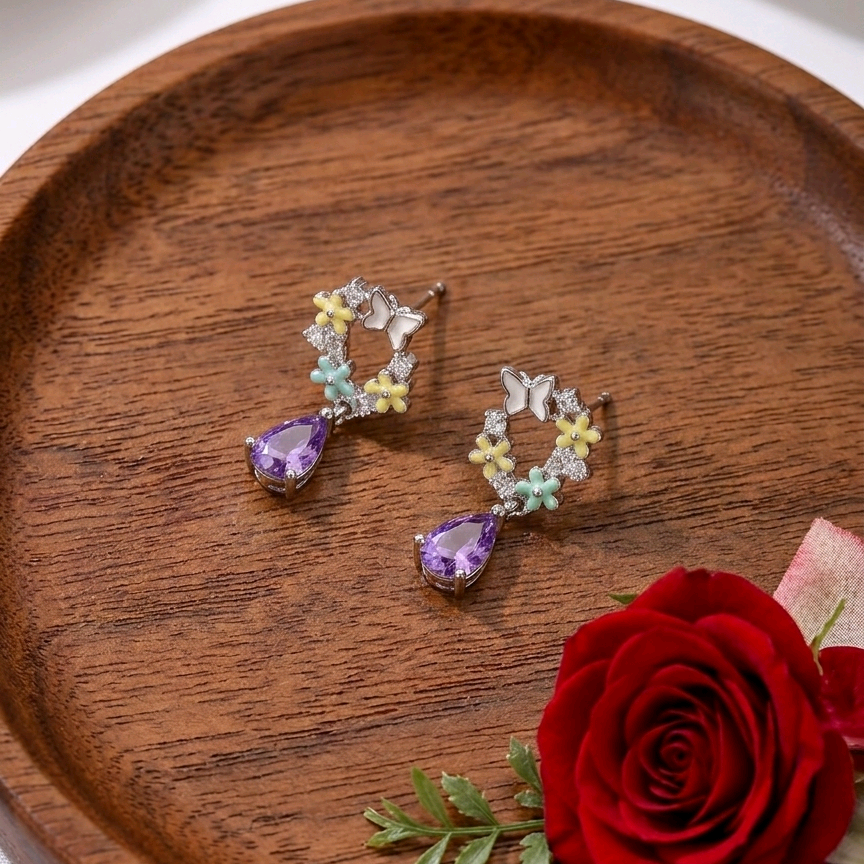 Amethyst Stone Earrings 