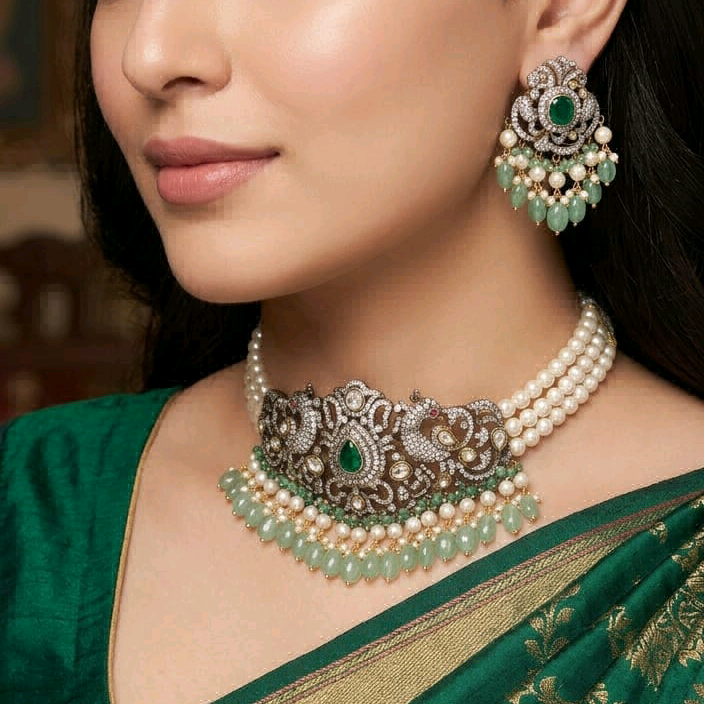 Moza Choker Set in 925 Sterling Silver