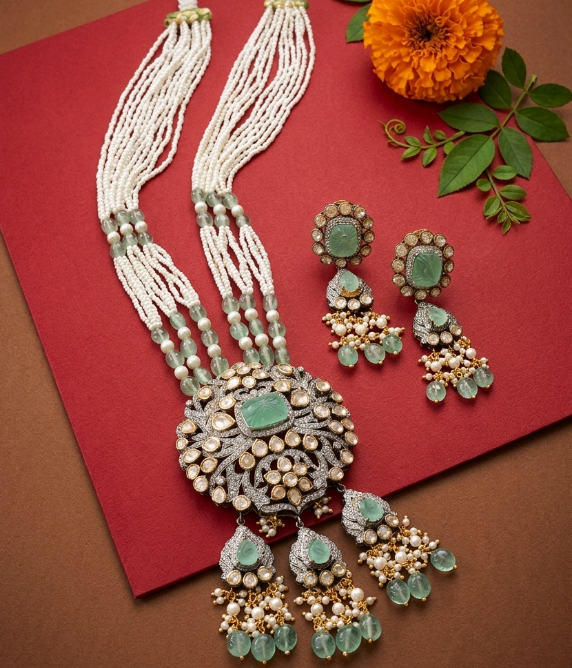Garima Moissanite Necklace Set