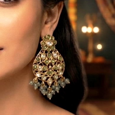 MaYuRa Kundan Chandbali