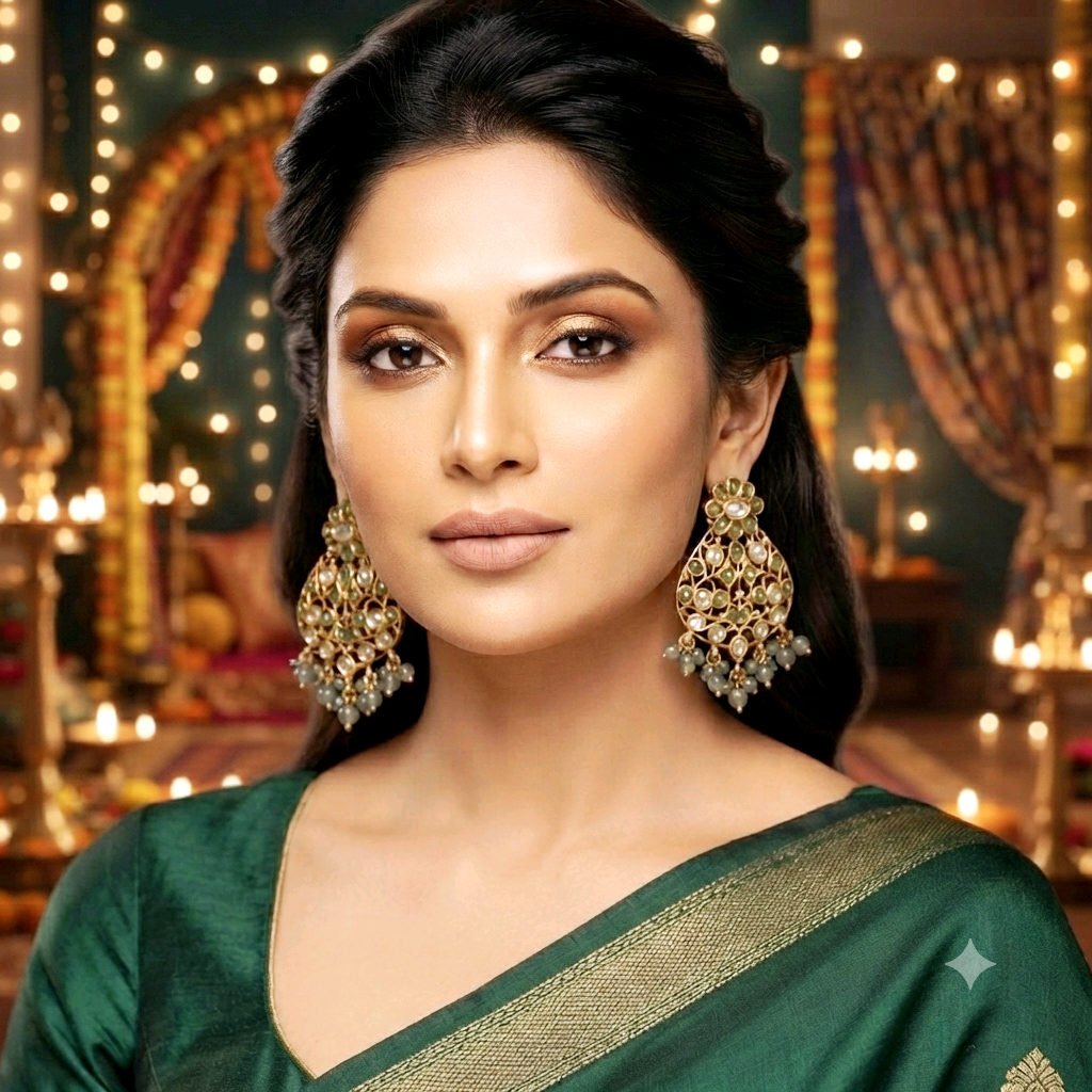MaYuRa Kundan Chandbali