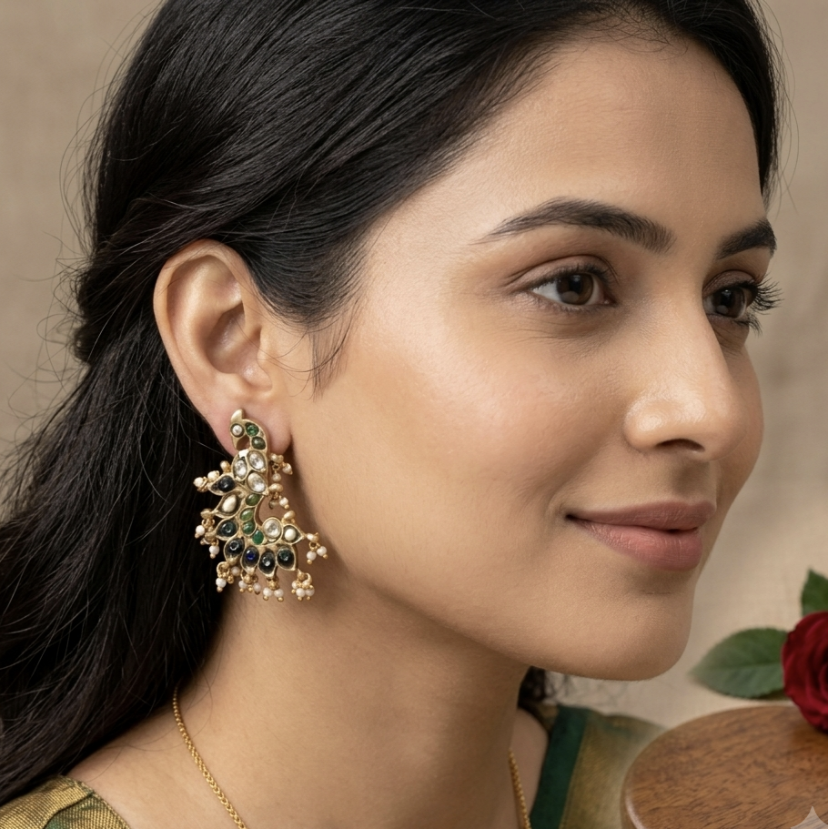 MaYuRa Heritage Kundan Earrings 
