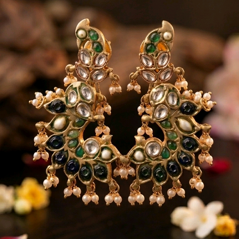 MaYuRa Heritage Kundan Earrings 