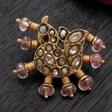 MaYuRa Kundan Peacock Ring