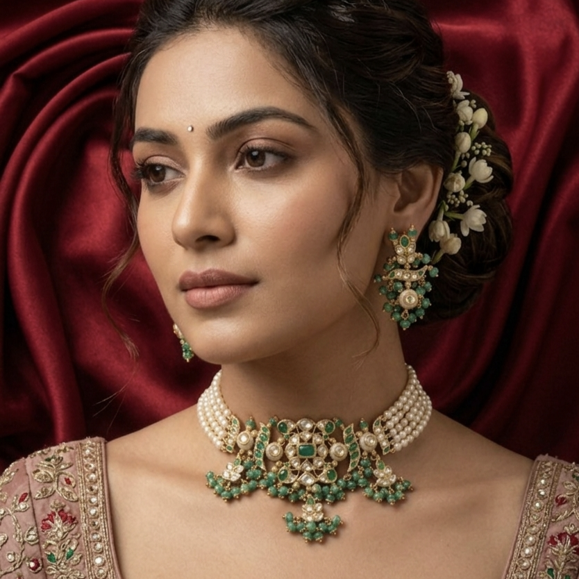 MaYuRa Jadau Kundan Choker Set