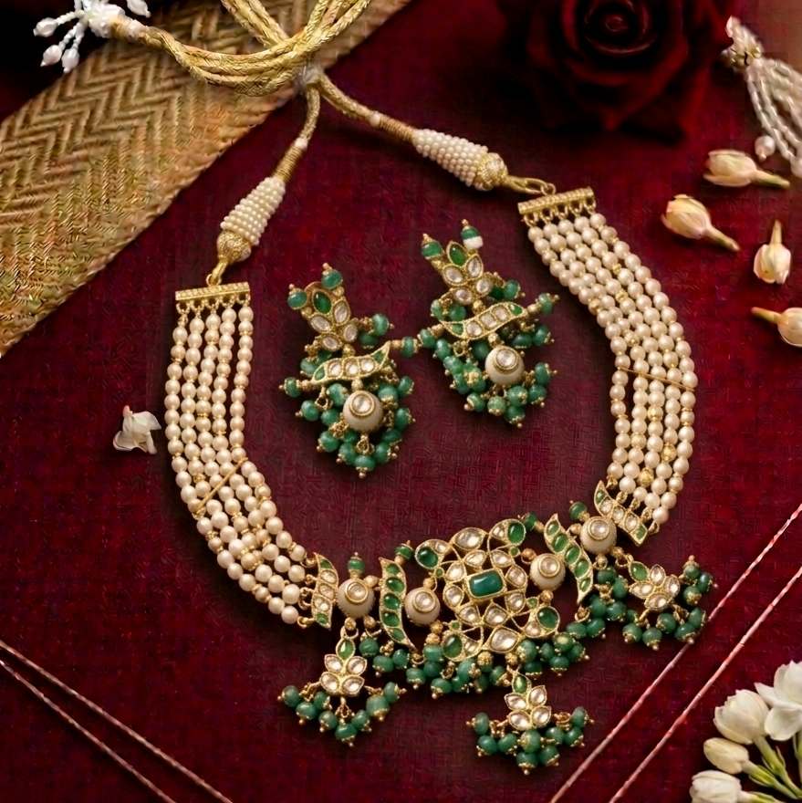 MaYuRa Jadau Kundan Choker Set