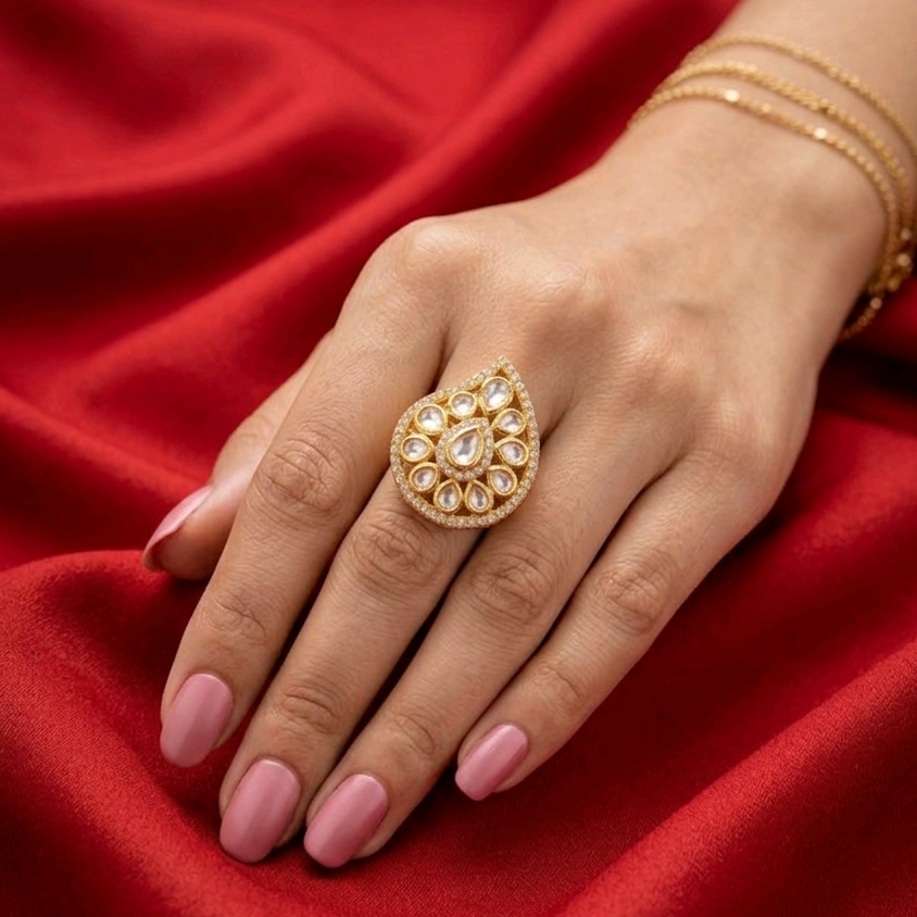 Moissanite Pan Finger Ring