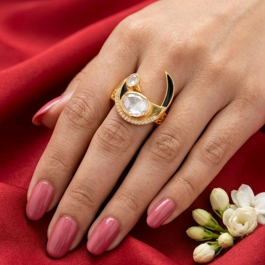 Moissanite MaYuRa Ring