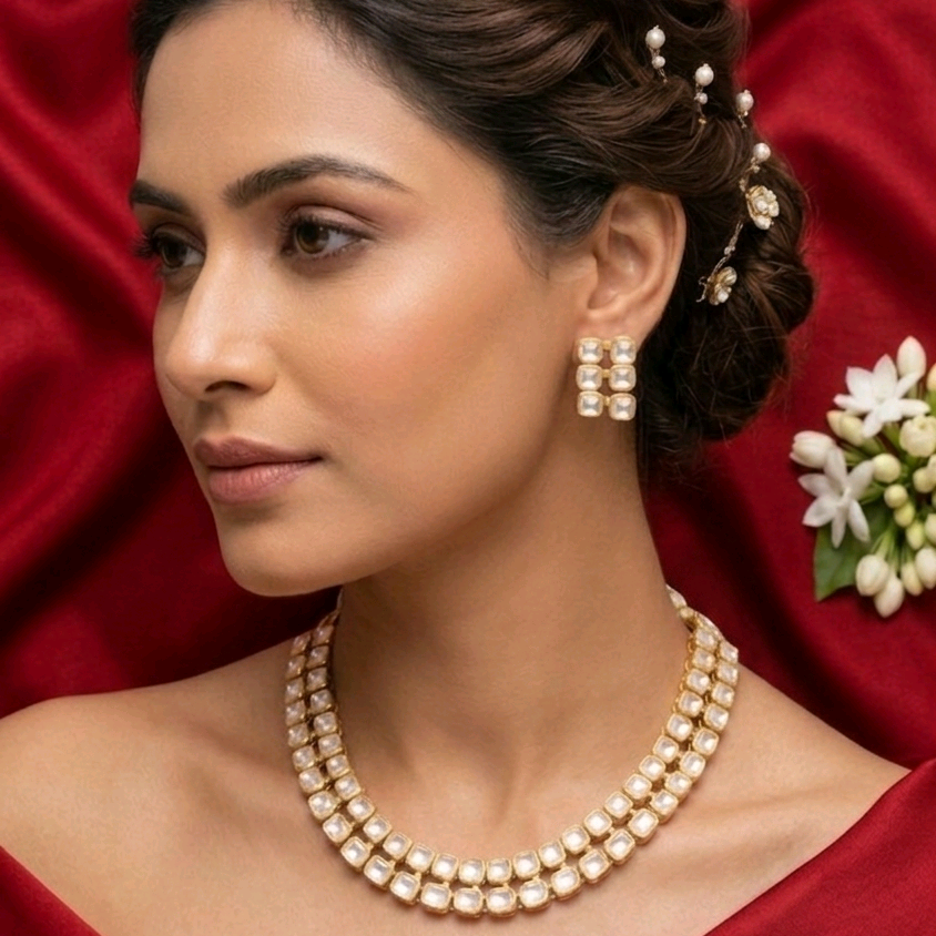 Moissanite Statement Necklace Set