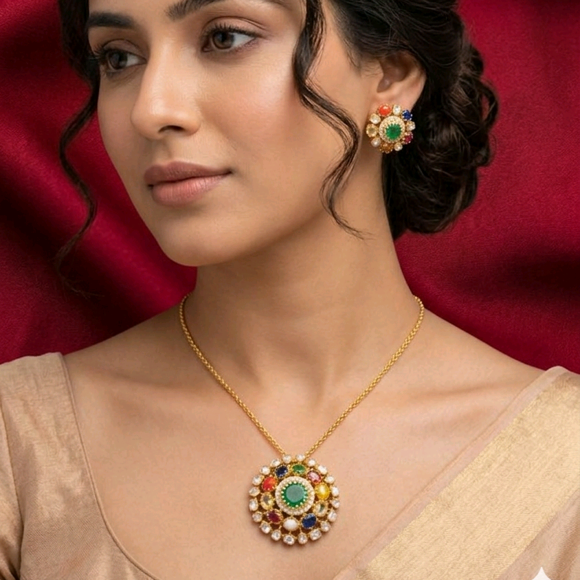 Navaratna Moissanite set