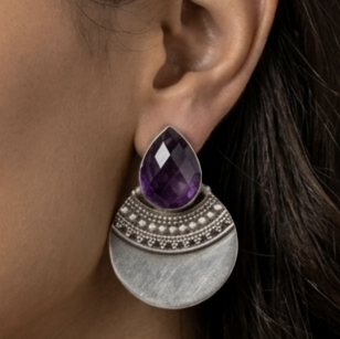 Sterling Silver Amethyst Earrings 
