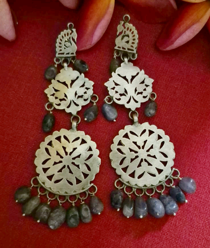 Tribal Silver Filigree Danglers 
