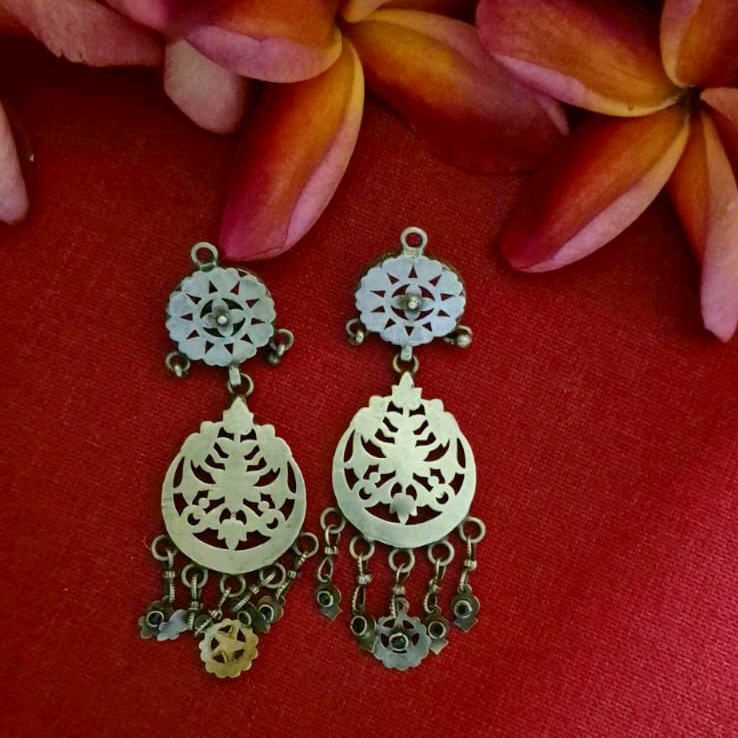 Jodhpuri Ethnic Filigree Danglers 