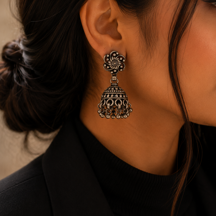 Plain Silver Earring