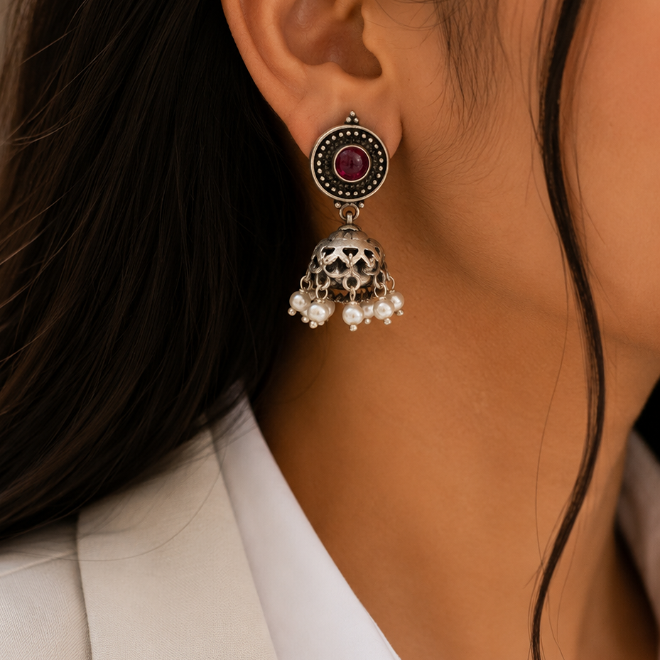Plain Silver Earring