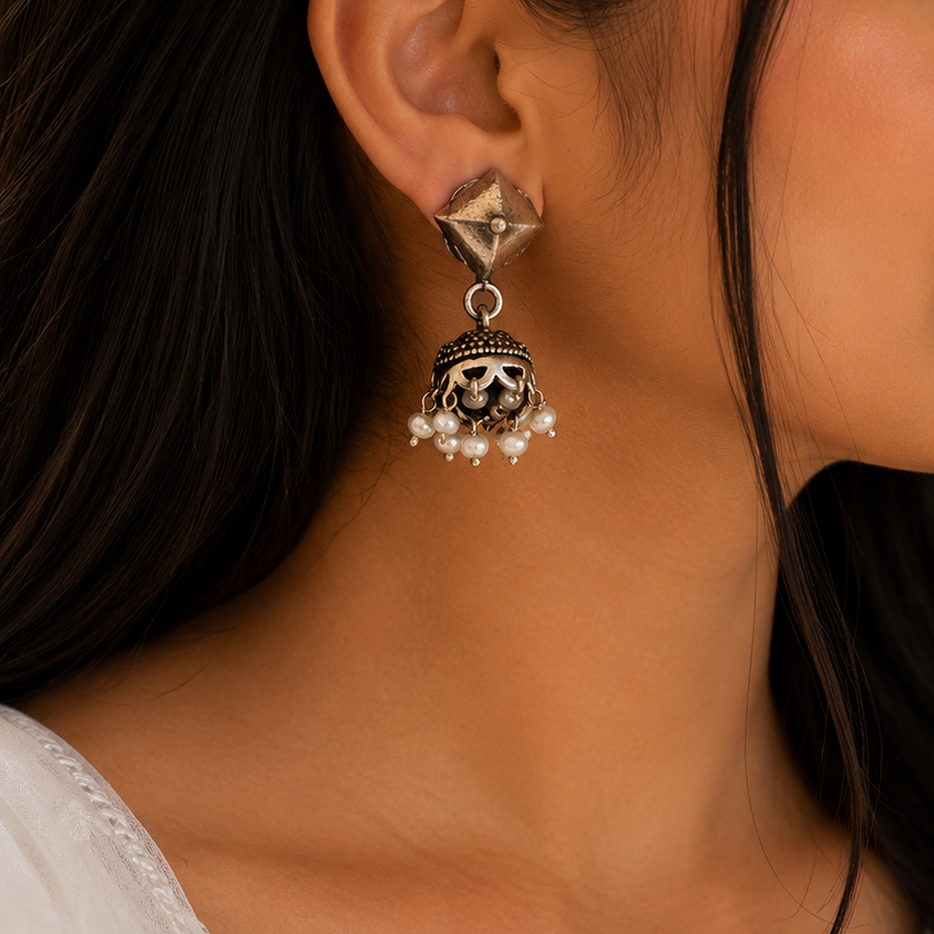 Plain Silver Earring