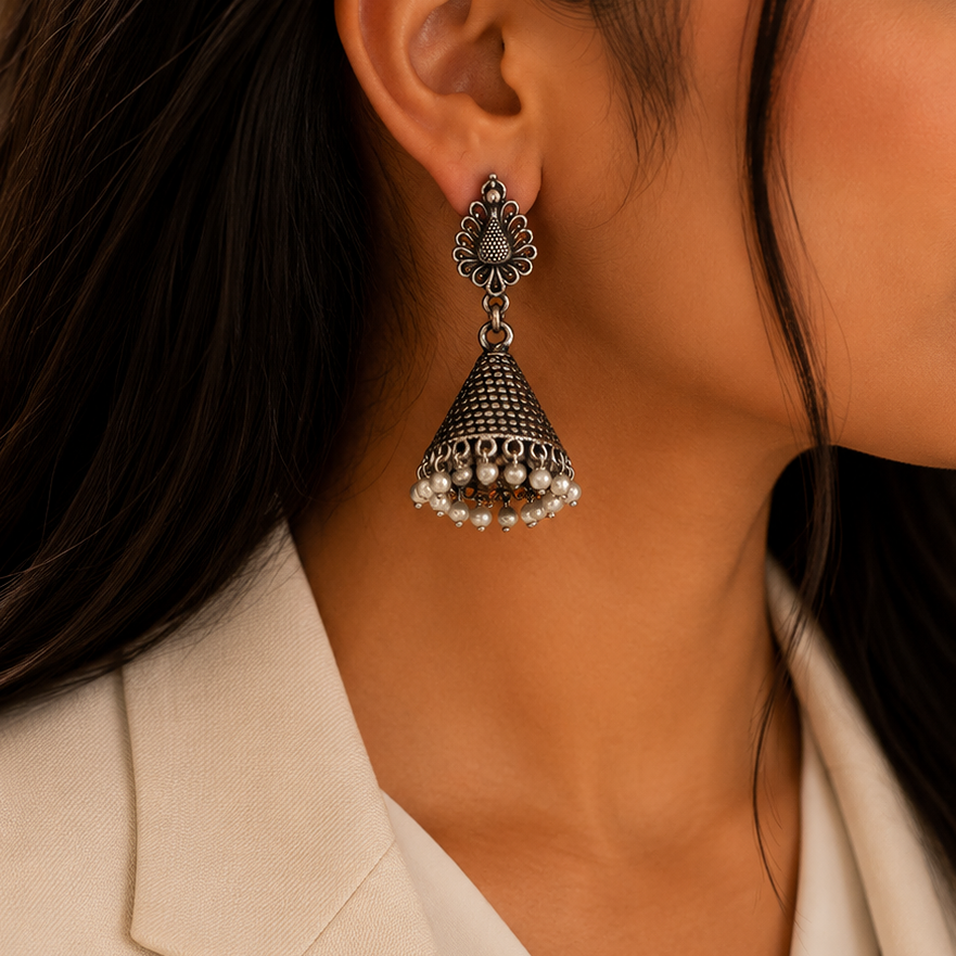 Plain Silver Earring