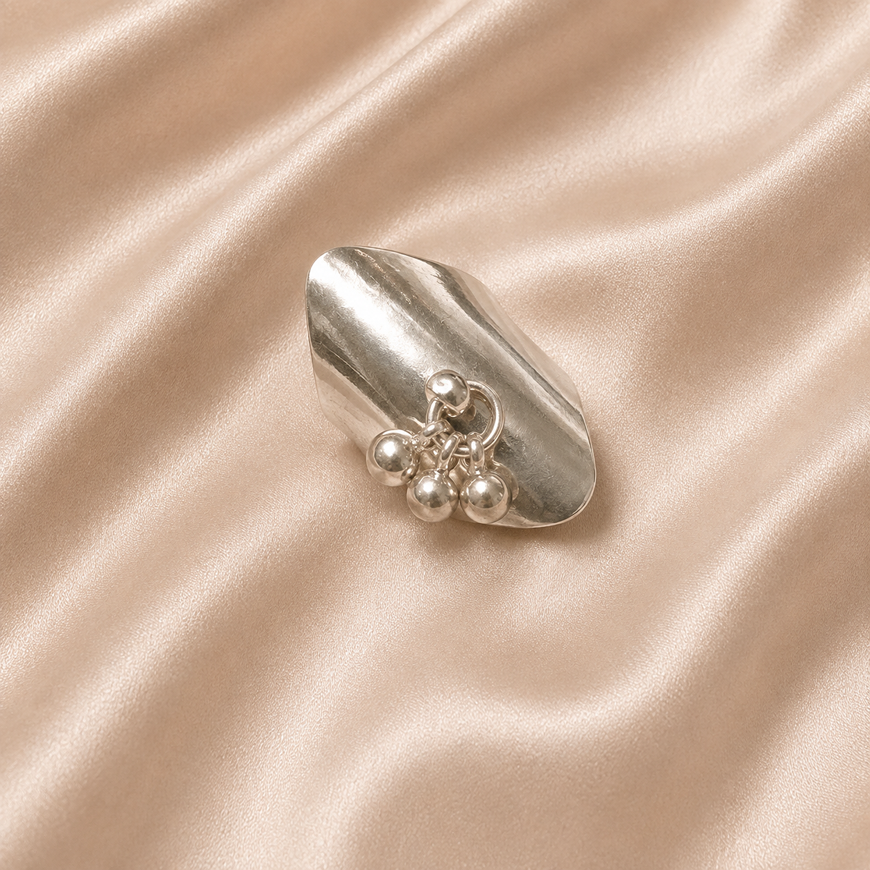 Silver ghungroo rings