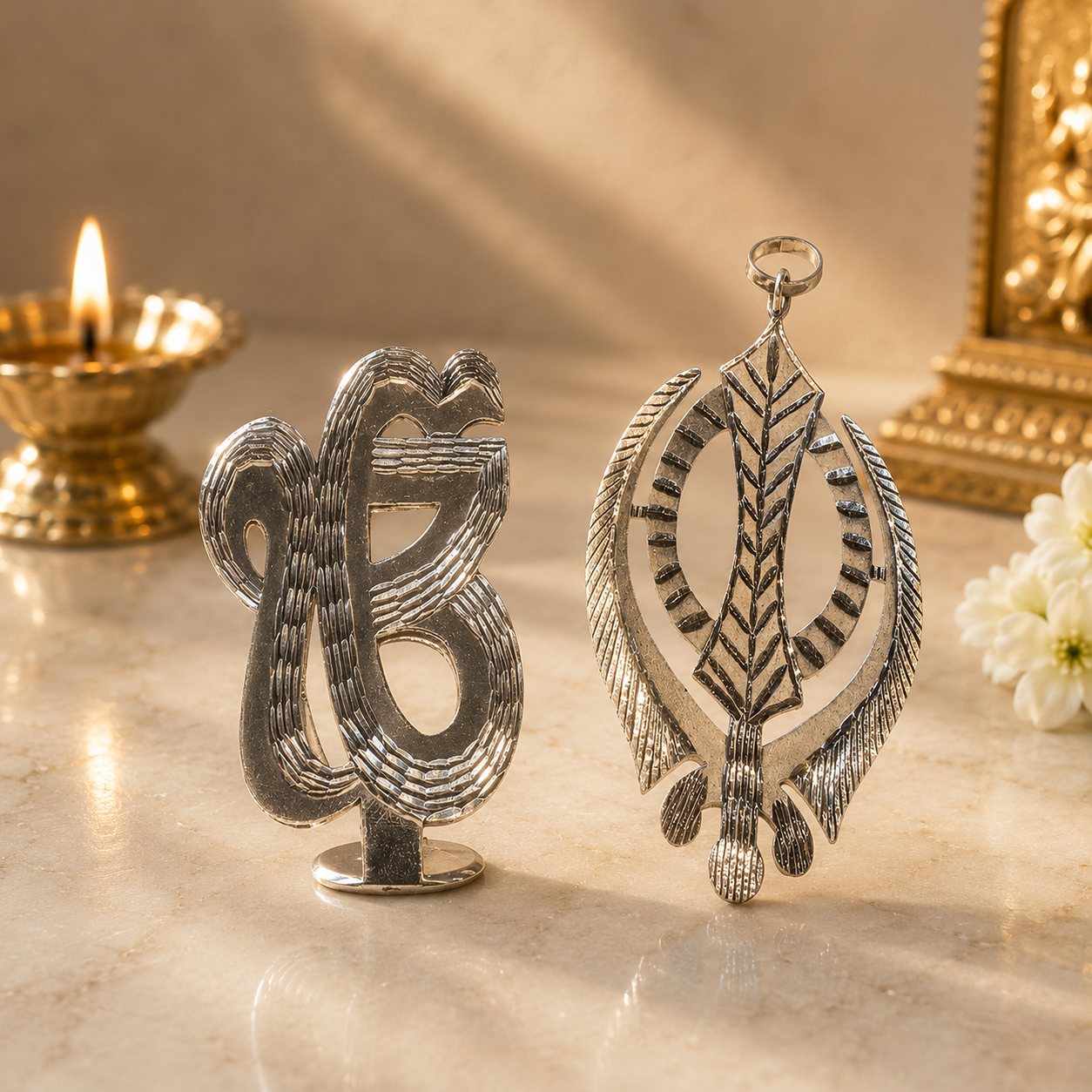 silver ekomkar khanda