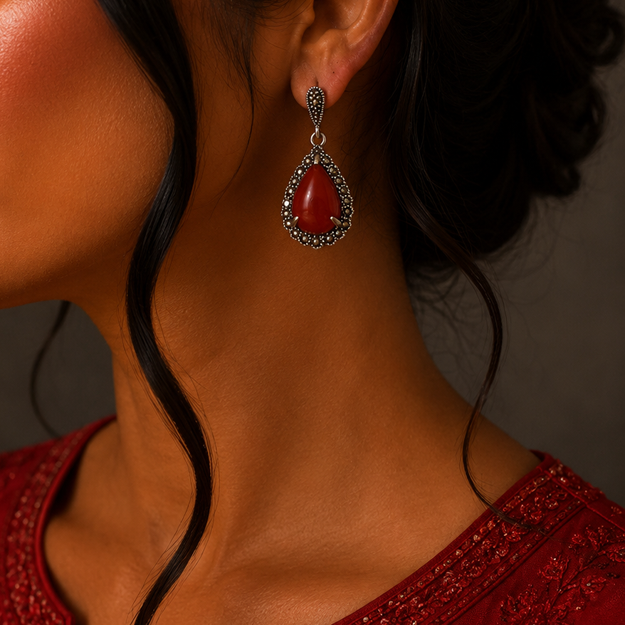 Iconic Oxidised Earring