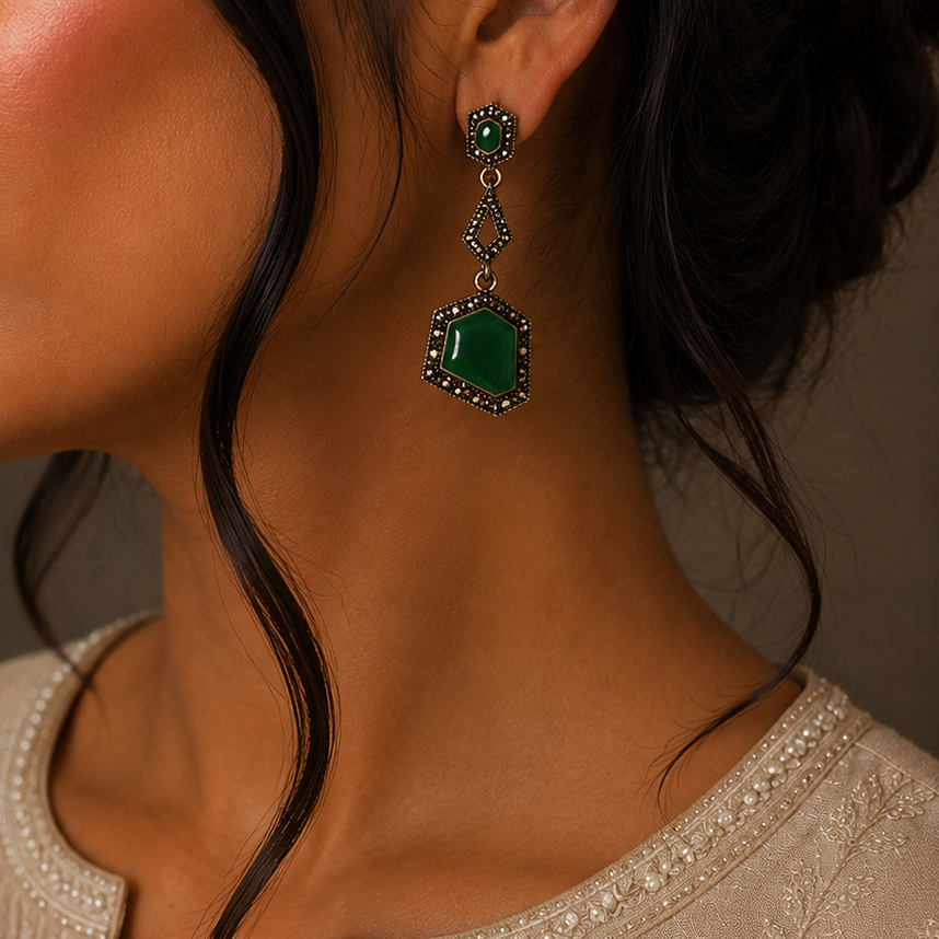 Iconic Oxidised Earring