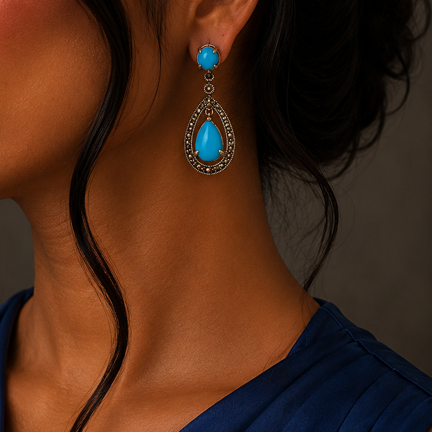 Iconic Oxidised Earring