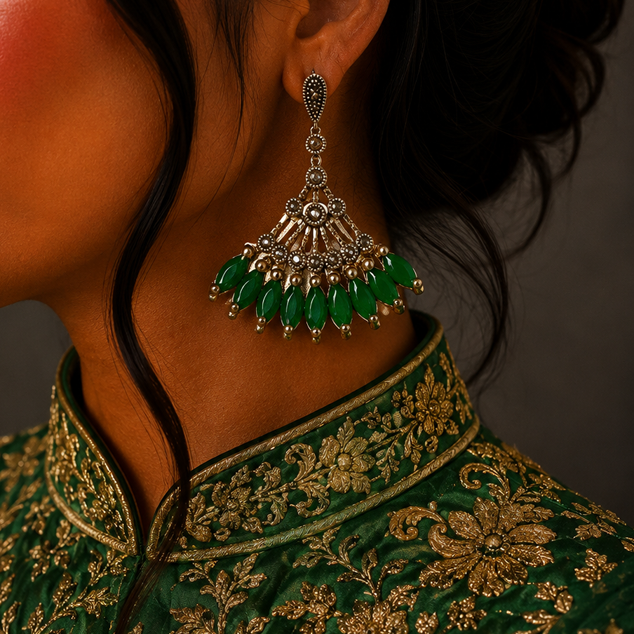 Iconic Oxidised Earring