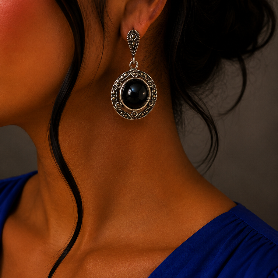 Iconic Oxidised Earring