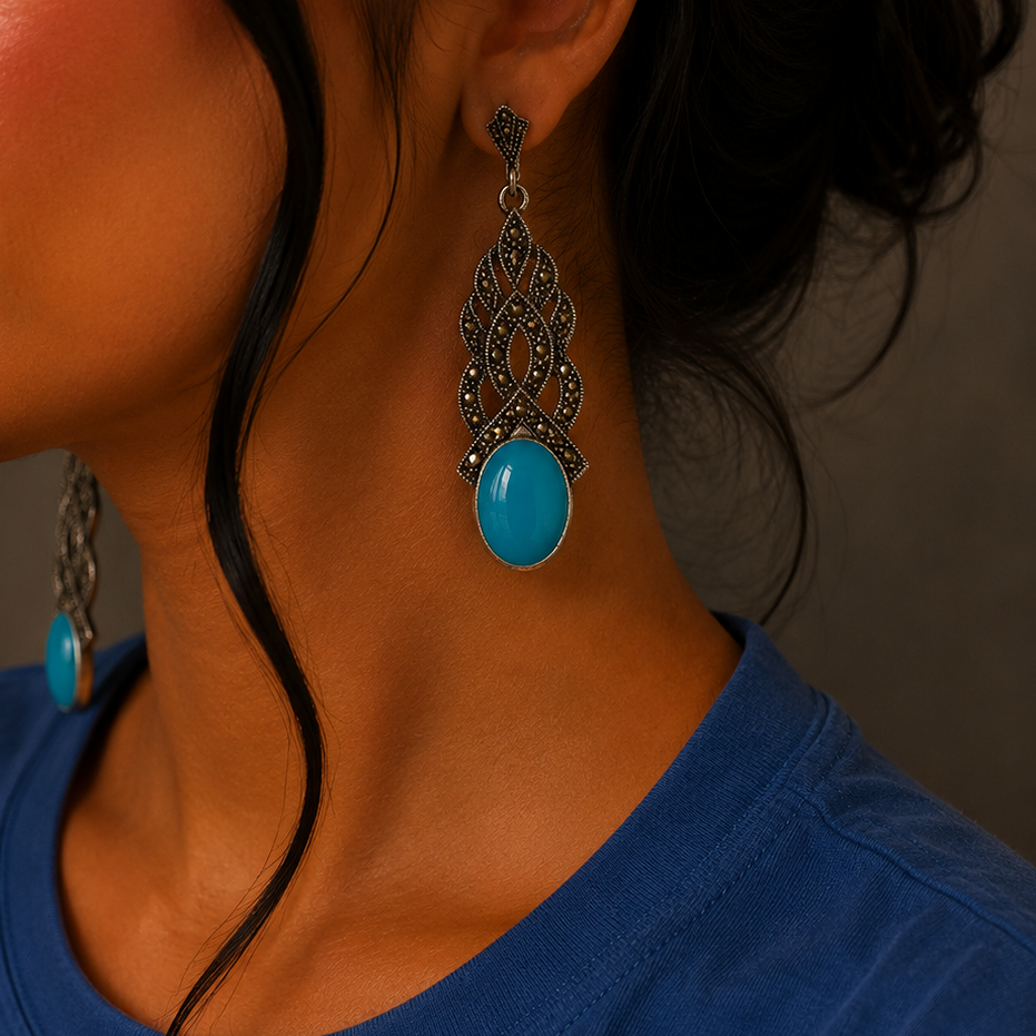 Iconic Oxidised Earring