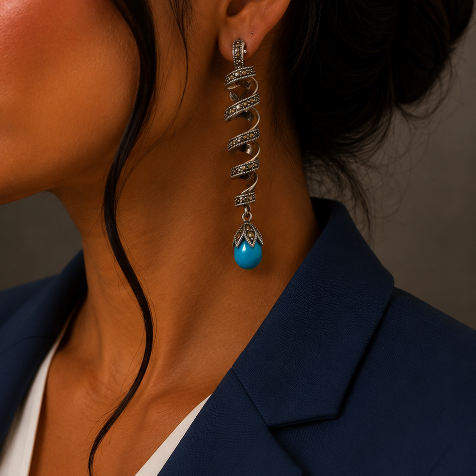 Iconic Oxidised Earring