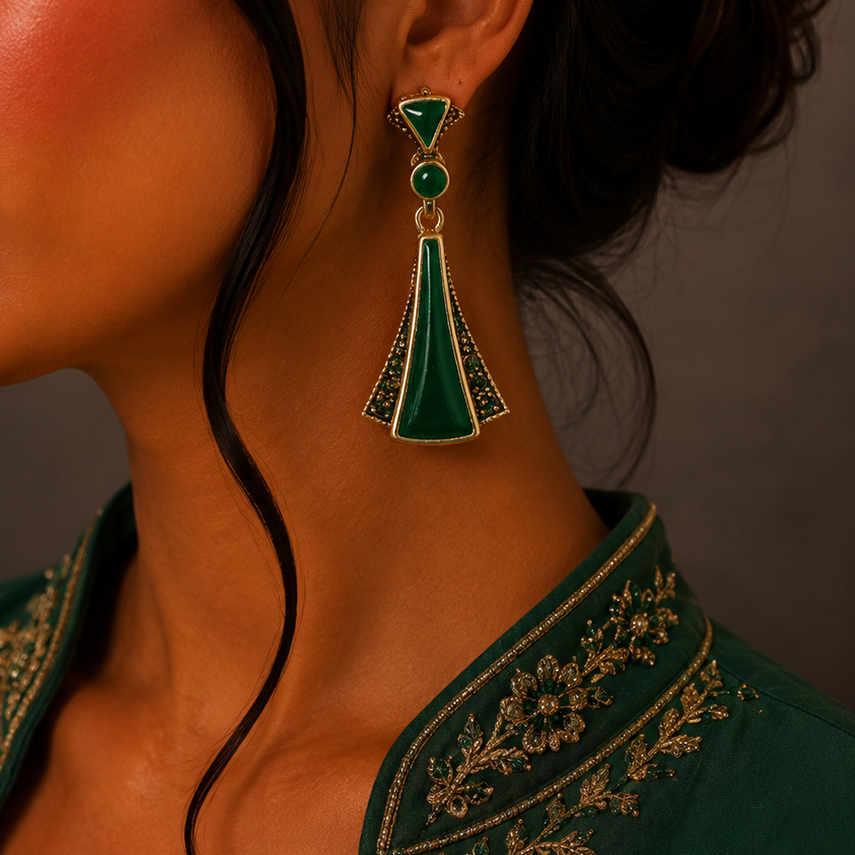 Iconic Oxidised Earring